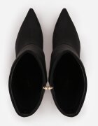 sergio todzi Botine cu toc stiletto cu carâmb răsfrânt și aplicație elegantă pe curea Metellus Negre