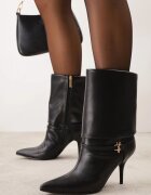 sergio todzi Botine elegante pe toc stiletto cu detaliu metalic Moelle Negre
