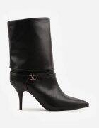 sergio todzi Botine elegante pe toc stiletto cu detaliu metalic Moelle Negre