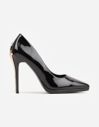sergio todzi Pantofi stiletto lăcuiți cu ornament metalic de-a lungul tocului Nezdo Negri