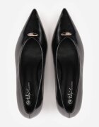 sergio todzi Pantofi stiletto pe toc kitten cu aplicație decorativă pe vârf Angarne Negri