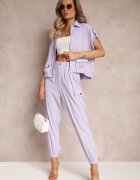  Set 2 piese Mov cu Bluză și Pantaloni Ezrala