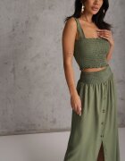  Set 2 piese Verde închis Bumbac cu Fustă lungă și Top elastic Diomastis