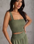  Set 2 piese Verde închis Bumbac cu Fustă lungă și Top elastic Diomastis