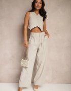  Set de costum gri cu Viscoză și Bumbac Vestă și Pantaloni Milvivis