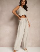  Set de costum gri cu Viscoză și Bumbac Vestă și Pantaloni Milvivis