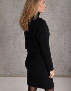  Set De Lână Din Tricot 2 Piese Negru Cu Pulover Și Rochie Midi Fromane