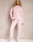  Set de trening clasic roz deschis cu bluză hanorac cangur și pantaloni jogger Salevia