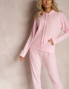  Set de trening clasic roz deschis cu bluză hanorac cangur și pantaloni jogger Salevia