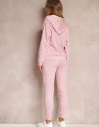  Set de trening din 2 piese roz deschis cu bluză și pantaloni Analina