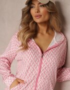  Set de trening din 2 piese roz deschis cu bluză și pantaloni Analina