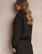  Set din 2 piese Negru cu Geacă matlasată și Fustă cu elastic în talie Zanai