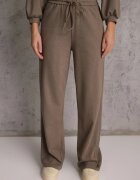  Set Din bumbac Verde închis Bluză scurtă cu elastic și Pantaloni largi cu șnur în talie Rionnea