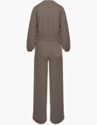  Set Din bumbac Verde închis Bluză scurtă cu elastic și Pantaloni largi cu șnur în talie Rionnea