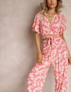  Set Fucsia din 2 piese cu Top și Pantaloni Khelu