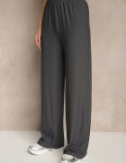  Set Gri închis Tricou reiat Pantaloni largi cu elastic în talie Tolan