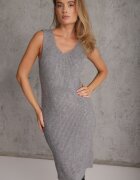  Set Gri Reiat cu adaos de lână Rochie Mulată Fără mâneci și Maletă Rialina