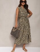  Set Maro cu Viscoză Leopard Fustă cu Elastic în Talie Cămașă Petrecută Rilseria
