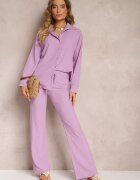  Set Mov 2 piese cu Cămașă și Pantaloni cu Relief Delicat Jaila