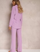  Set Mov 2 piese cu Cămașă și Pantaloni cu Relief Delicat Jaila