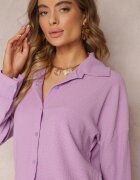  Set Mov 2 piese cu Cămașă și Pantaloni cu Relief Delicat Jaila