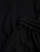  Set Negru Din Bumbac Bluză Scurtă cu Elastic și Pantaloni Largi cu Șnur în Talie Rionnea