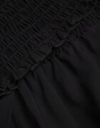  Set Negru din Bumbac Top Elastic fără Mâneci Pantaloni scurți cu Volane și Talie Elastică Tessabel