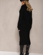  Set Negru Fustă cu elastic în talie și Cardigan deschis Ciarina