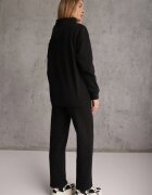  Set trening negru cu 2 piese bluză și pantaloni Orifira