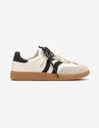 shosho Sneakersy Bej-Negru Teniși Iconici cu șireturi suplimentare Zarinoa