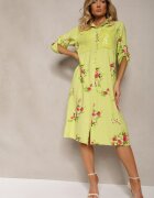 smiling fairy Rochie Verde Tip cămașă Din bumbac Cu nasturi Nuramla