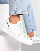  Sneakers Alb-Verzi cu Șireturi Colorate și Inserții Metalice Lania