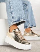  Sneakers Aurii cu talpă groasă Cernanda