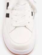  Sneakers Basic cu dungi laterale Adila Albi