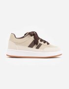  Sneakers Basic cu dungi laterale Adila Bej
