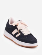  Sneakers Basic cu dungi laterale Adila Bleumarin