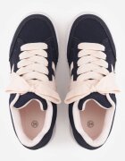  Sneakers Basic cu dungi laterale Adila Bleumarin
