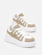  Sneakers Bej închis cu platformă cu șireturi late Aklilu
