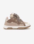  Sneakers Bej închis cu șireturi late Nolita