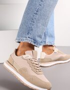  Sneakers Bej închis Decorați cu inserții de piele ecologică Fayela