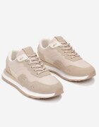  Sneakers Bej închis Decorați cu inserții de piele ecologică Fayela