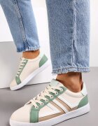  Sneakers Bej-Verzi cu inserții Lerlet