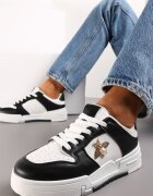  Sneakers Negri cu Broșă cu Perlă în formă de Insectă Zuriana
