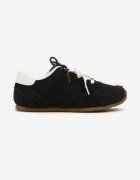  Sneakers Negri Decorați cu Cusături și Șiret Dublu Telisaria