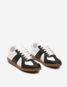  Sneakers Negru-Alb cu Cusături sub Glezne Taviana