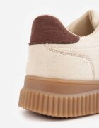  Sneakers pe platformă din cauciuc embosat decorate cu barete Naifeh Bej