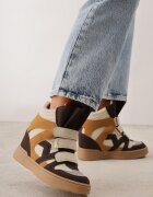  Sneakers Y2K pe platformă cu căptușeală și benzi cu scai Aitia Bej