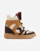  Sneakers Y2K pe platformă cu căptușeală și benzi cu scai Aitia Bej