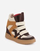  Sneakers Y2K pe platformă cu căptușeală și benzi cu scai Aitia Bej