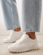  Sneakersi Albi Cu șireturi Cashe